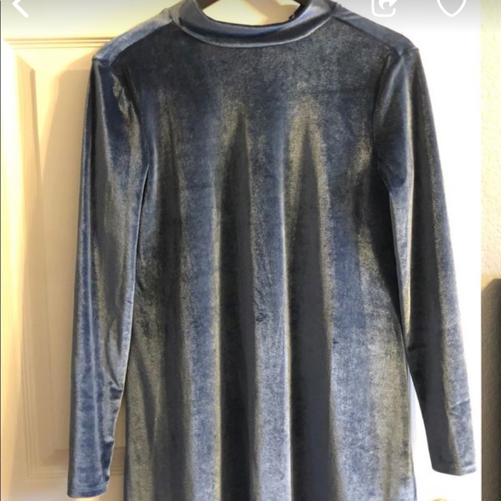 Velvet blue dress